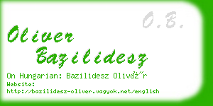 oliver bazilidesz business card